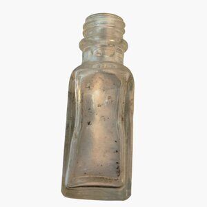 Vintage Clear Glass Bottle Miniature 2 inch
